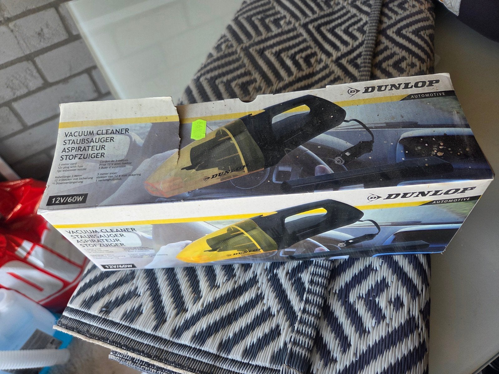 Dunlop 12V/60W Autostofzuiger, Ophalen of Verzenden