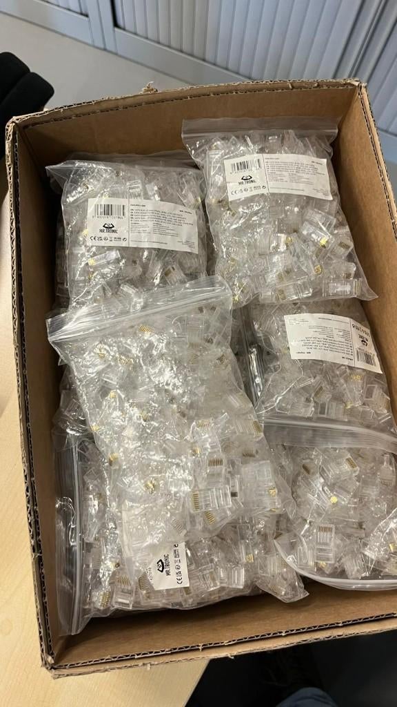 1500x CAT6 RJ45 connectors, Ophalen, Nieuw