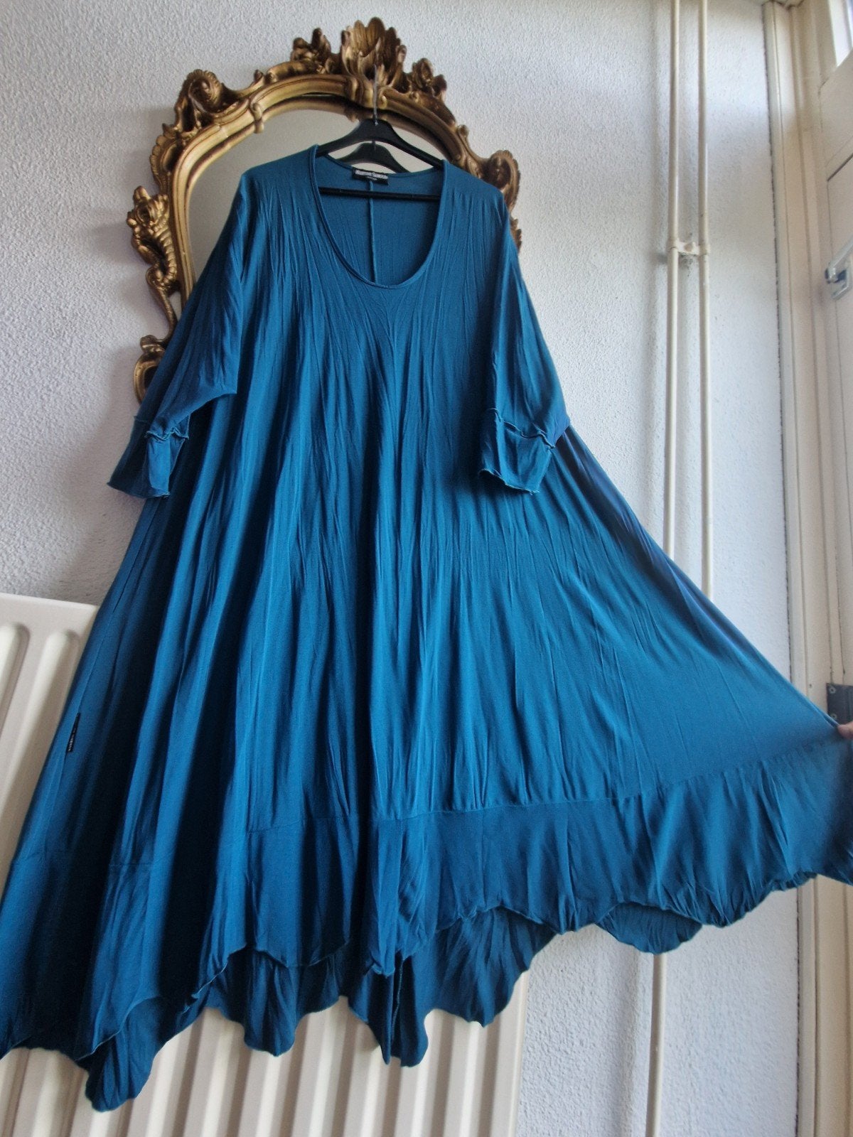 Als nieuw! Martine Samoun patrol heel elastisch luchtig jurk, Blauw, Jurk, Ophalen of Verzenden, Zo goed als nieuw