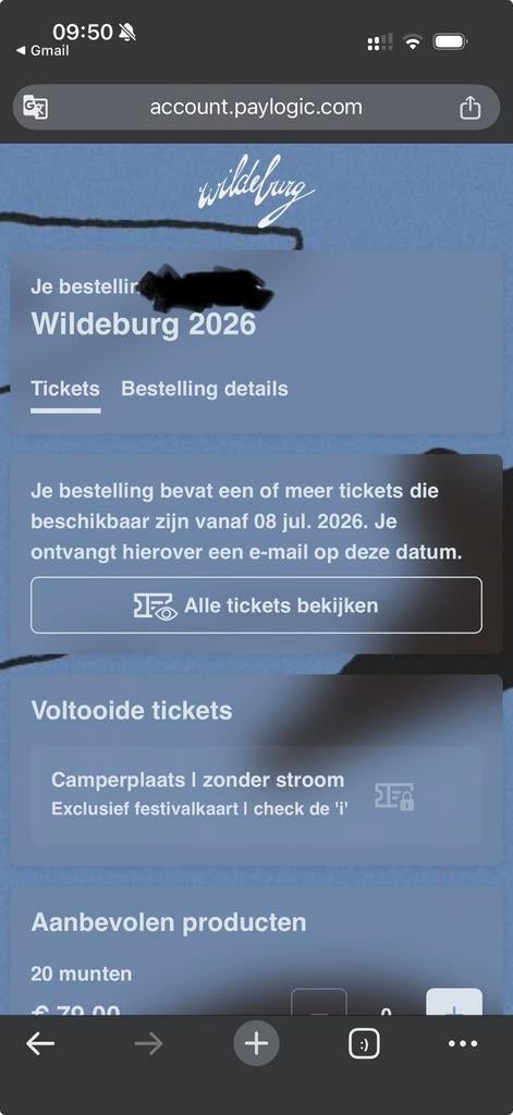 1 Camper ticket Wildeburg Festival 2026, Eén persoon