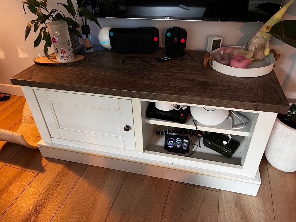 Degelijk en landelijk; TV meubel, salontafel + tafel lamulux, Ophalen, Gebruikt, 100 tot 150 cm, 50 tot 100 cm