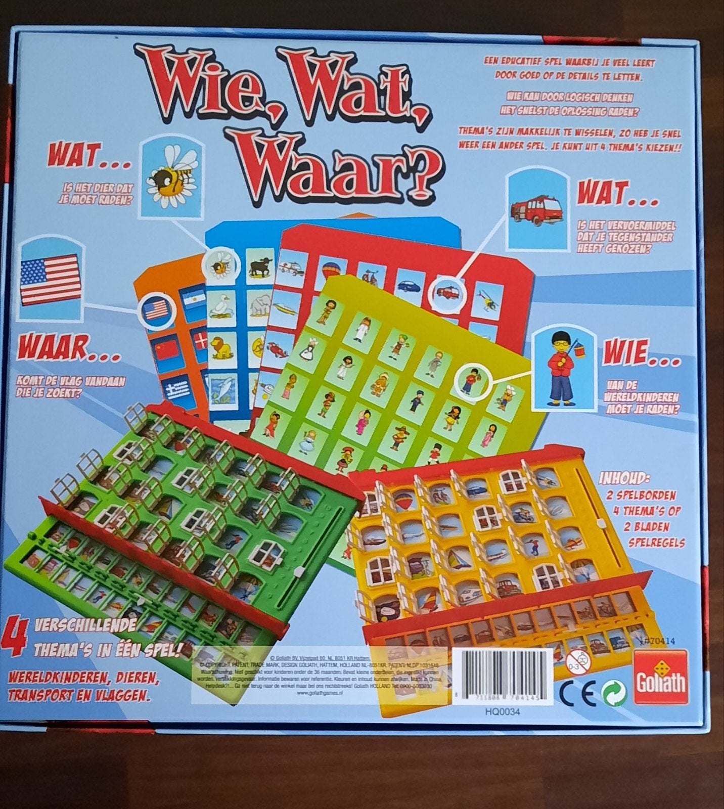 ZGAN Wie, wat, waar?
Geschikt vanaf 6+ en 2 personen
Met ver, Hobby en Vrije tijd, Gezelschapsspellen | Bordspellen, Een of twee spelers
