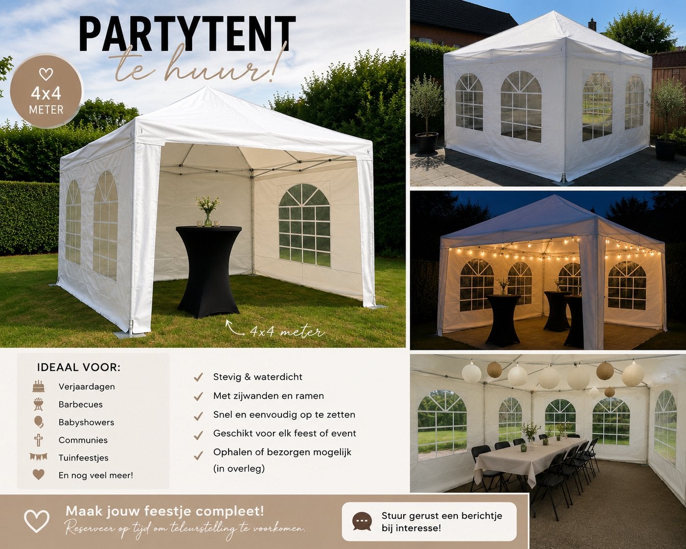 Partytent, Ophalen of Verzenden, Zo goed als nieuw, Verjaardag