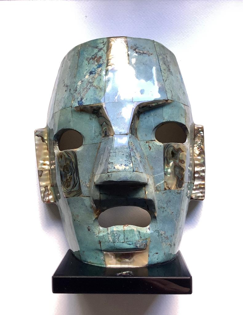 Kunst design Masker Azteken Maya dodenmasker ceremonie, Antiek en Kunst, Ophalen of Verzenden