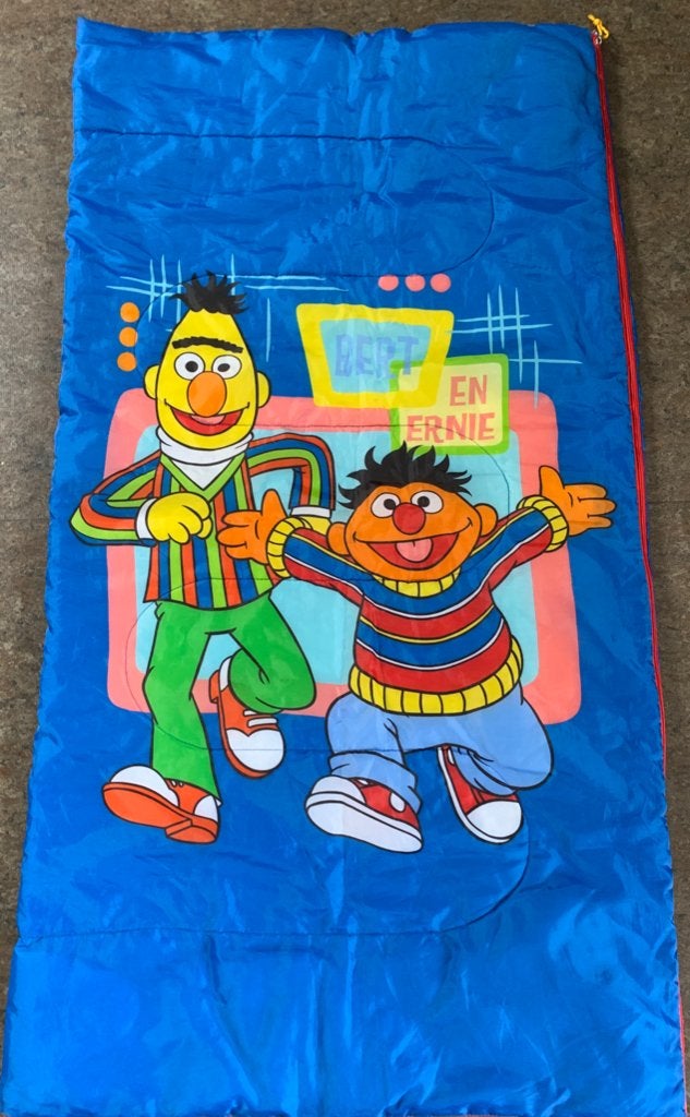 Sesamstraat Bert en Ernie Slaapzak - Kinderen, Caravans en Kamperen, Ophalen of Verzenden, Gebruikt