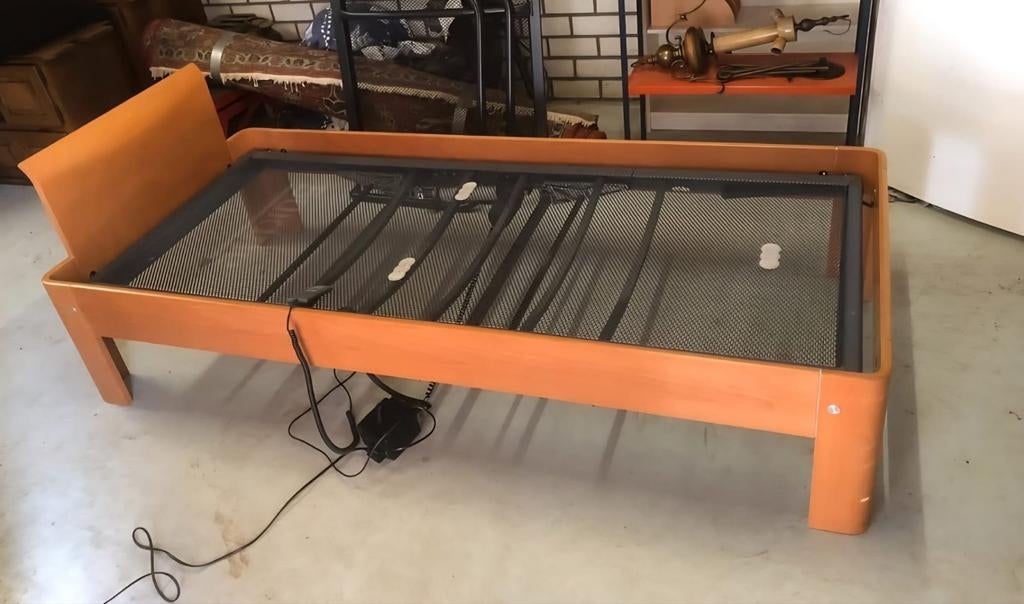 Auping Auronde 90x200x41,5cm volledig elektrisch verstelbaar, Huis en Inrichting, Slaapkamer | Bedden, Ophalen, Verstelbaar, 90 cm