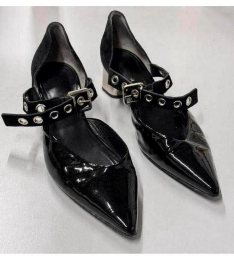 Robert Clergerie Paris Self Portrait Pumps hakken 39 lakleer, Pumps, Zwart, Ophalen of Verzenden, Zo goed als nieuw