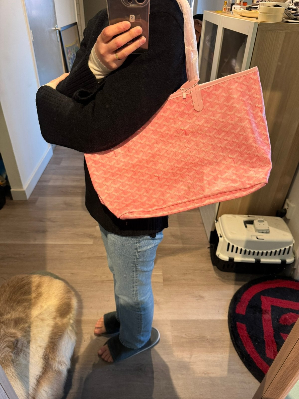 Goyard Bag Pink Medium Canvas Tote Bag, Ophalen of Verzenden, Nieuw, Roze, Shopper