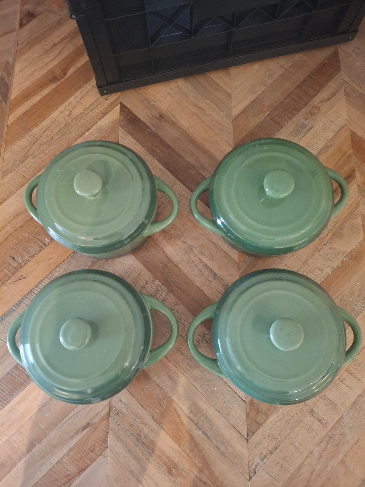4x stoofpotje/cocotte pannetjes, Ophalen of Verzenden, Zo goed als nieuw