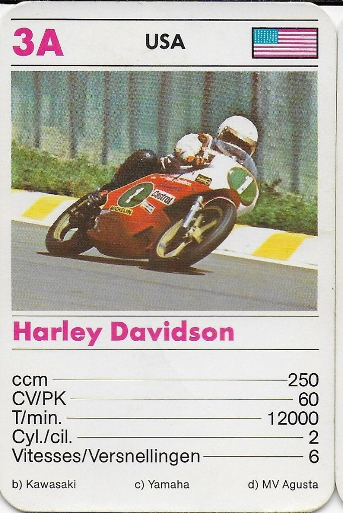 Kw4673 motorkaartje 3a harley davidson, Ophalen of Verzenden, Zo goed als nieuw, Motoren