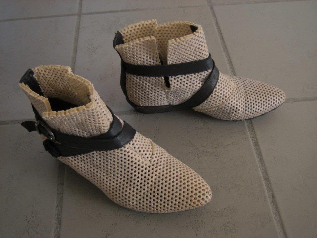 Extravagante leren Designlaarsjes CLOCHARME 40 snazzeys, Verzenden, Beige, Lage of Enkellaarzen, Nieuw
