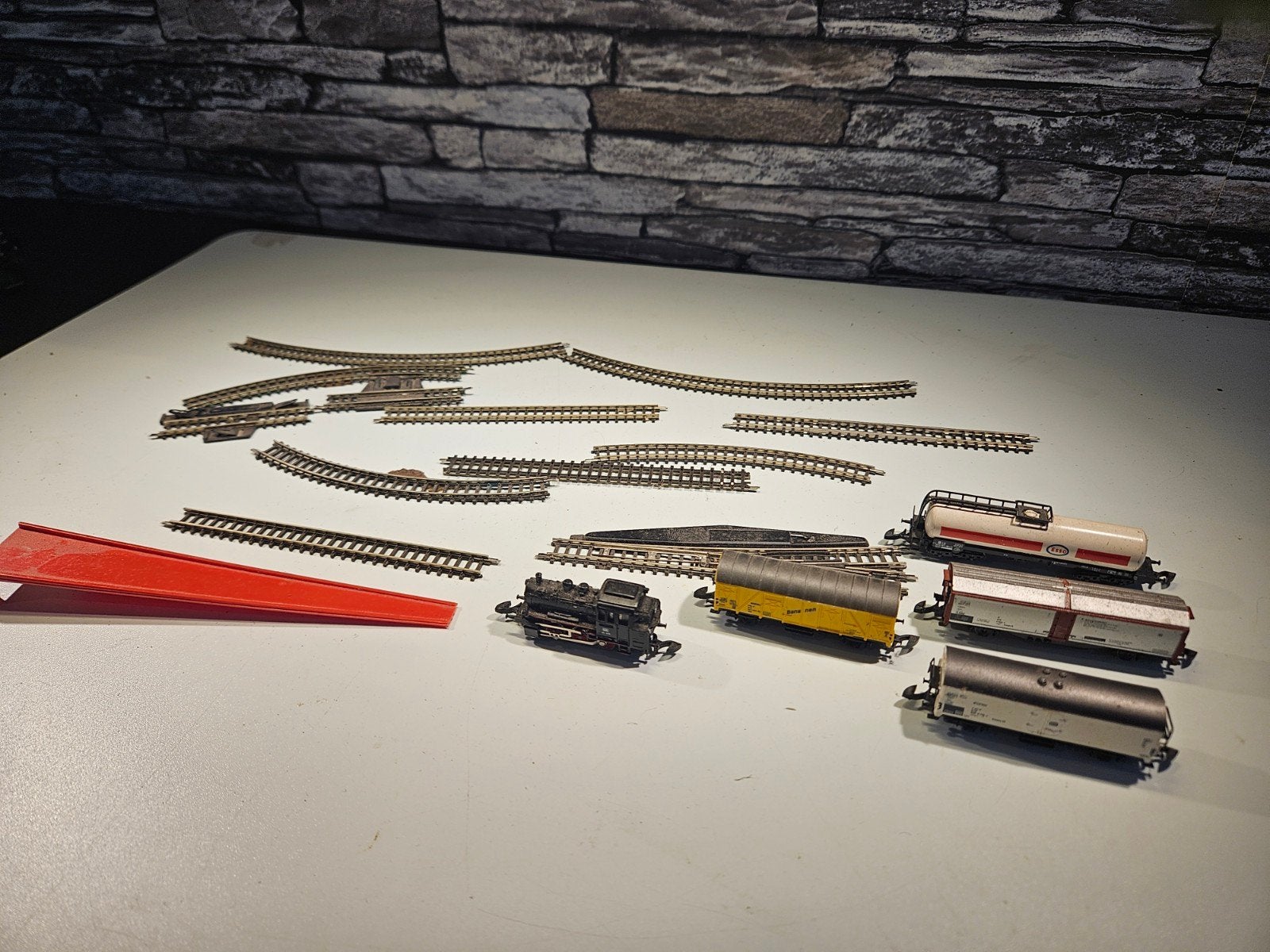 Marklin mini club lokomotief wagonnen Z spoor trein 1:1220, Arnold, Gebruikt, Ophalen of Verzenden, Gelijkstroom