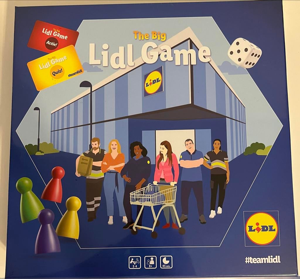 The Big Lidl Game, Hobby en Vrije tijd, Gezelschapsspellen | Bordspellen, Gebruikt, Drie of vier spelers, Ophalen of Verzenden