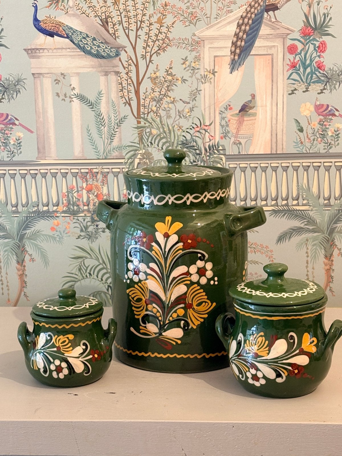 Vintage Hongaarse Keramiek Potten Set - Rumtopf & Voorraad, Ophalen of Verzenden