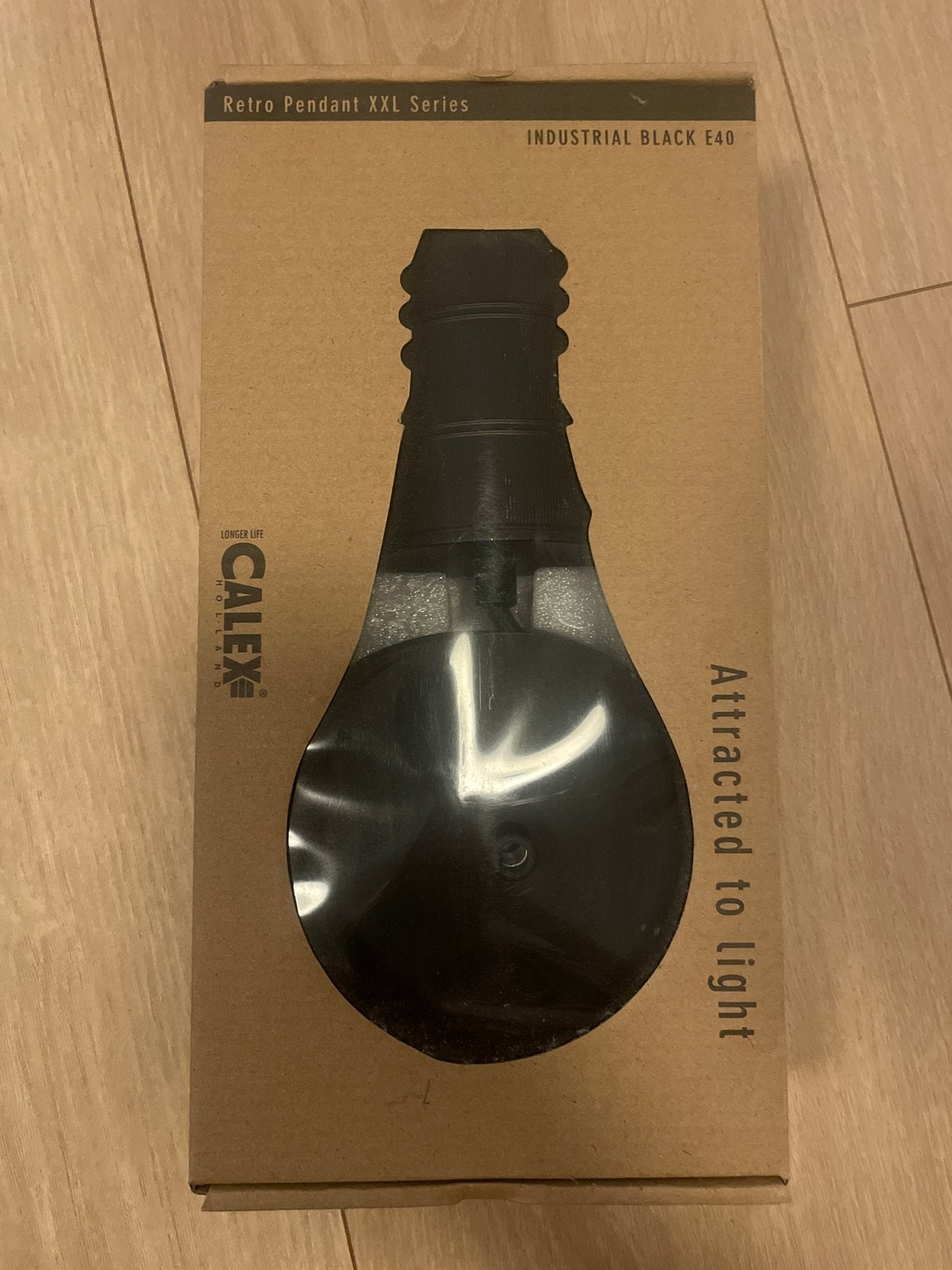 Calex Retro Pendant XXL E40 Cordset - Industriële Zwart, Ophalen of Verzenden, Nieuw, Metaal, E40