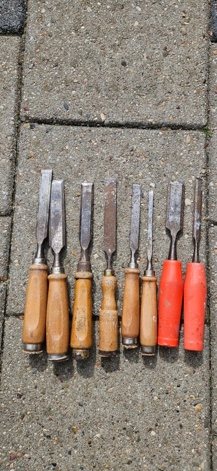 Set van 8 Nooitgedagt Steekbeitels - Vintage, Ophalen of Verzenden