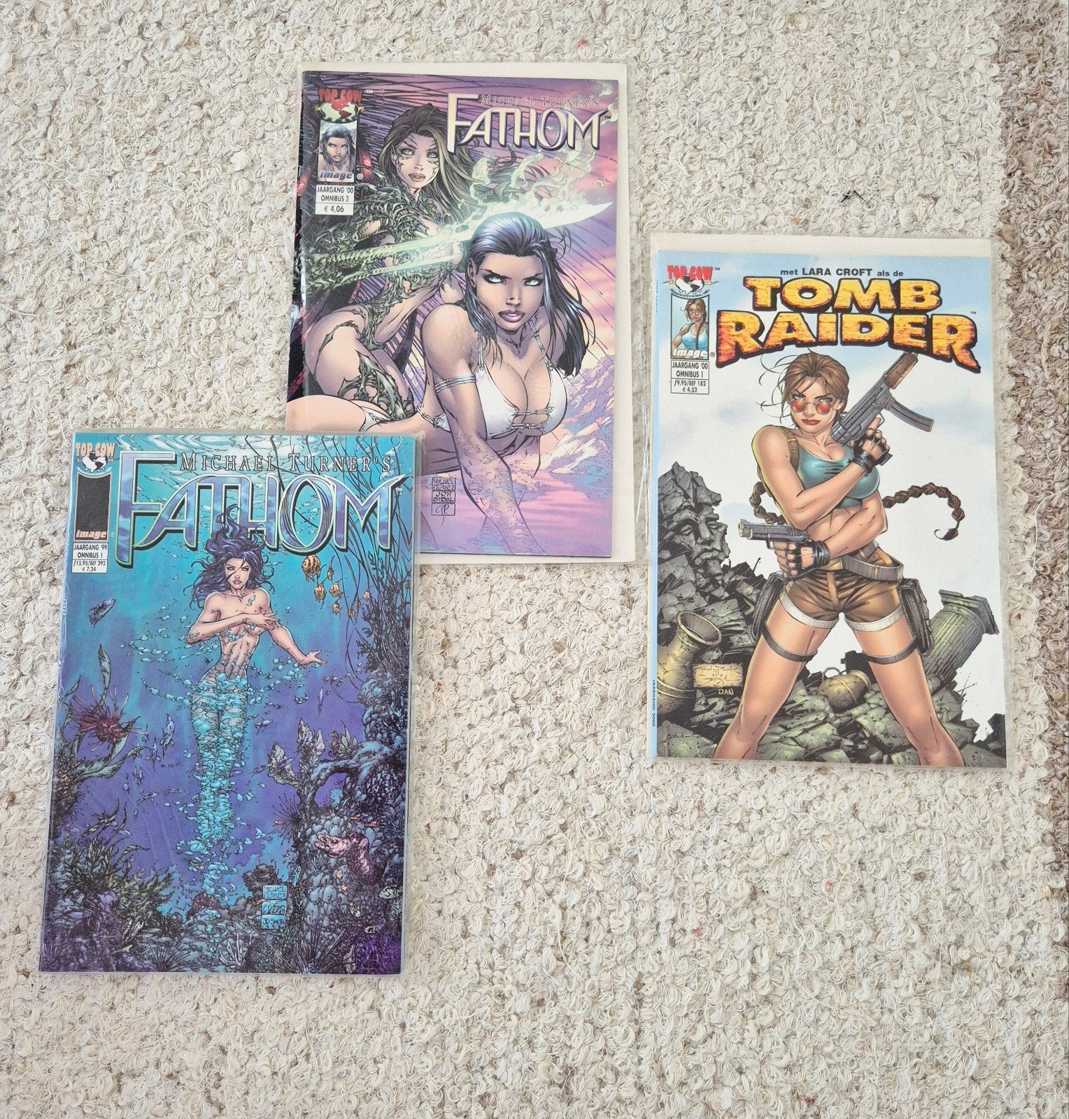 Michael Turner Collectie: Fathom & Tomb Raider Omnibus, Boeken, Gelezen, Amerika, Ophalen of Verzenden, Meerdere comics
