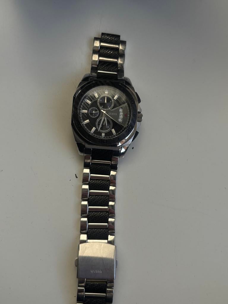 Guess horloge voor een handige Harrie, Overige merken, Gebruikt, Staal, Polshorloge