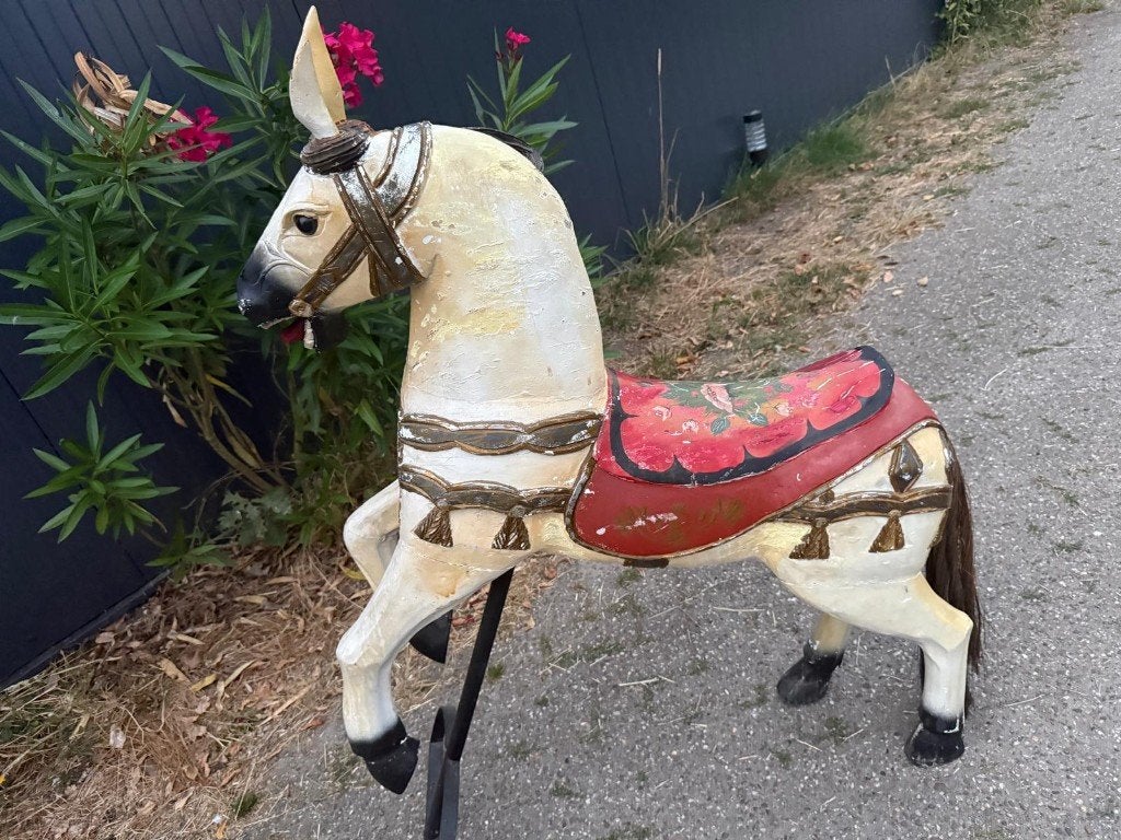 prachtig nostalgisch mediteraans carrouselpaard, Ophalen of Verzenden