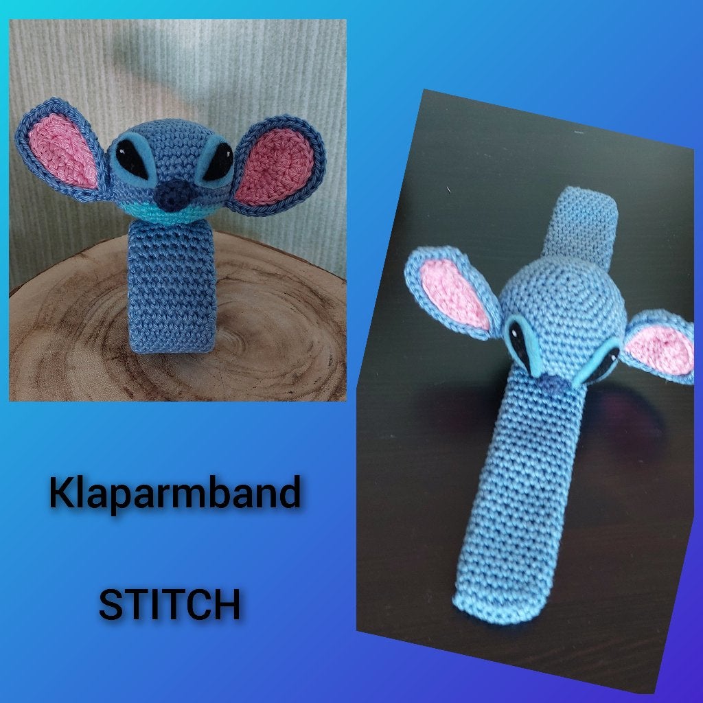 Nieuw- Stitch klaparmband/ clutch bracelet, Blauw, Nieuw, Ophalen of Verzenden, Handgemaakt