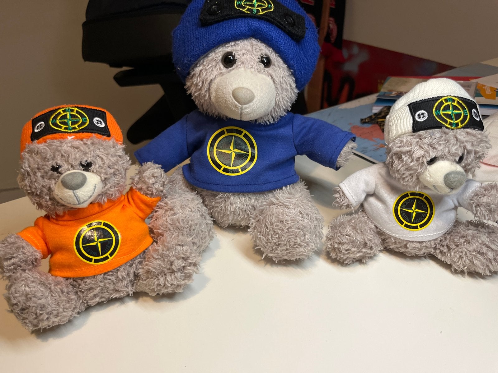 Stone Island Beertjes - Set van 3 Knuffelberen, Overige merken, Beer, Nieuw, Ophalen of Verzenden