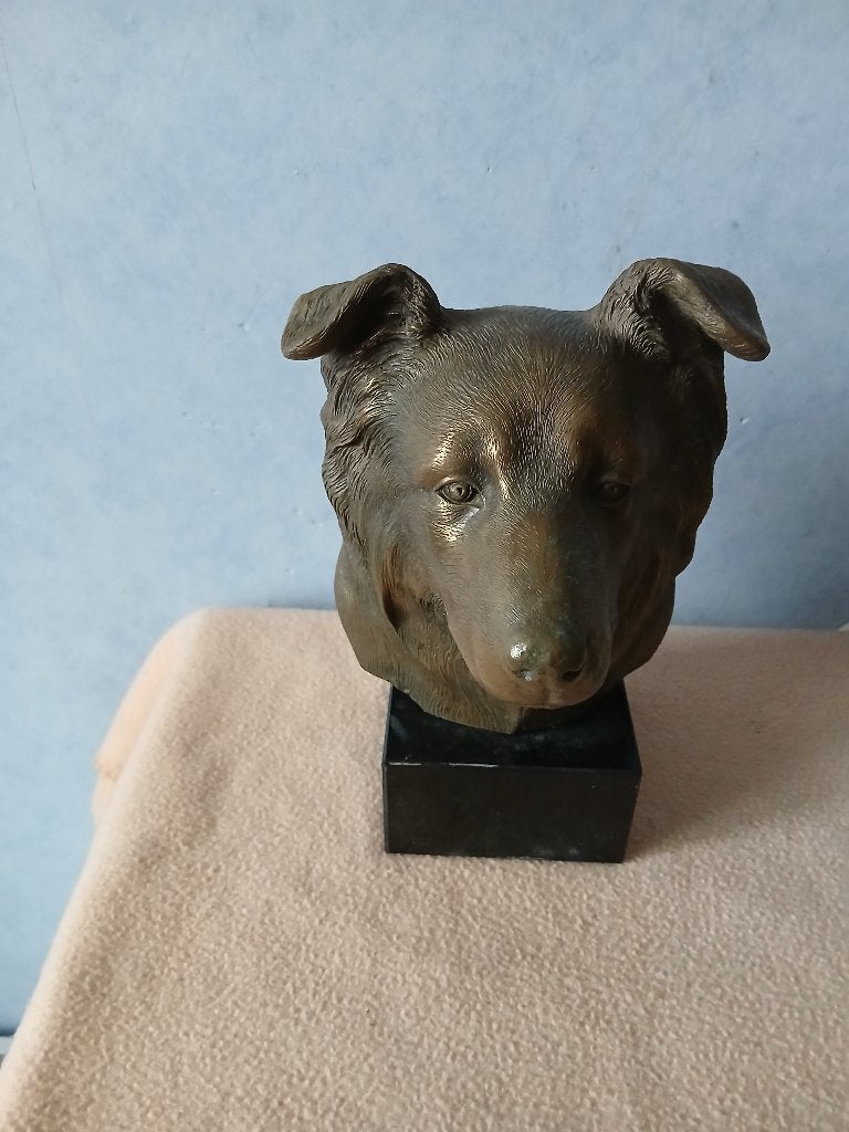Te koop beeld van een Border Collie  castle-brons, Ophalen of Verzenden, Nieuw, Dier