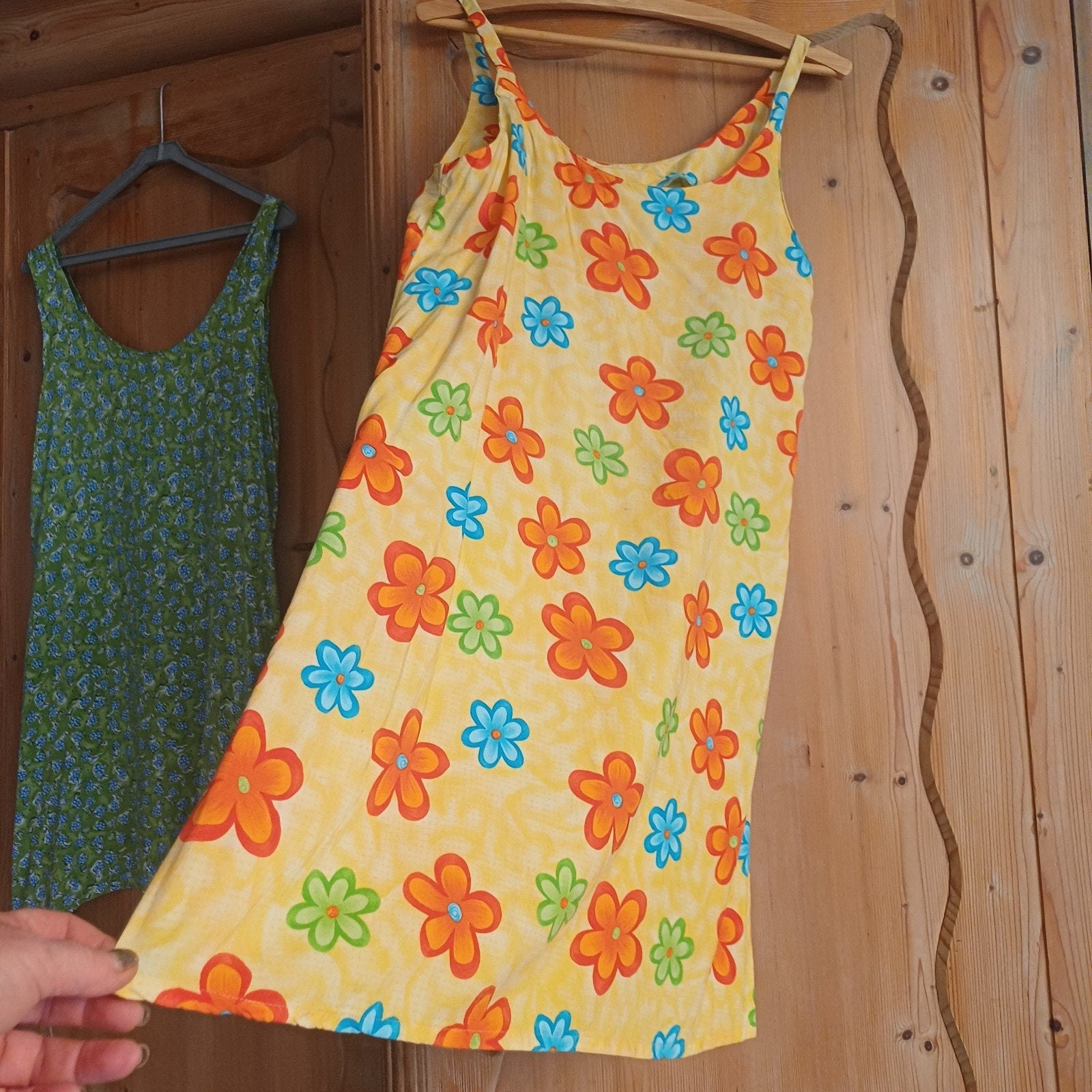 Zomerse jurk met bloemenprint - Gina Umberto maat 40, Maat 38/40 (M), Geel, Ophalen of Verzenden, Boven de knie