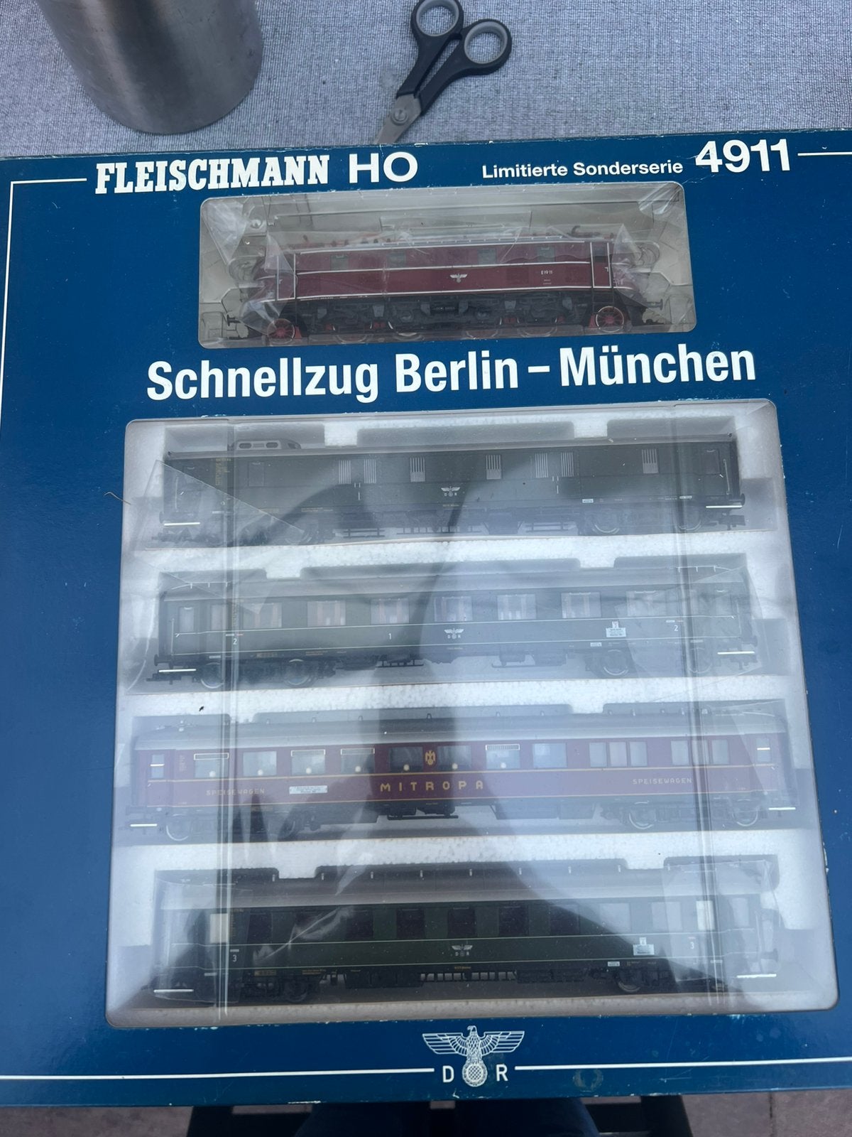 Fleischmann 4911 Schnellzug Berlin–München– gelimiteerde set, Gelijkstroom, Fleischmann, Ophalen of Verzenden, Zo goed als nieuw