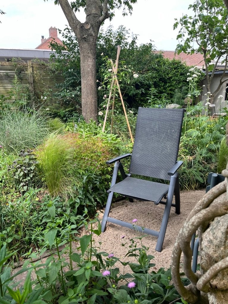 tuinstoel Tierra stijlvol en comfortabel, Ophalen, Zo goed als nieuw, Kunststof, Inklapbaar