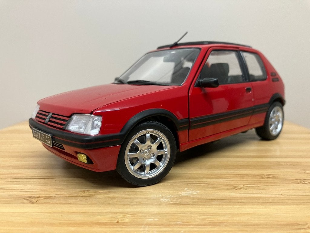 Peugeot 205 GTI van 1991  rood  1/18 Norev, Ophalen of Verzenden, Nieuw, Auto, Norev