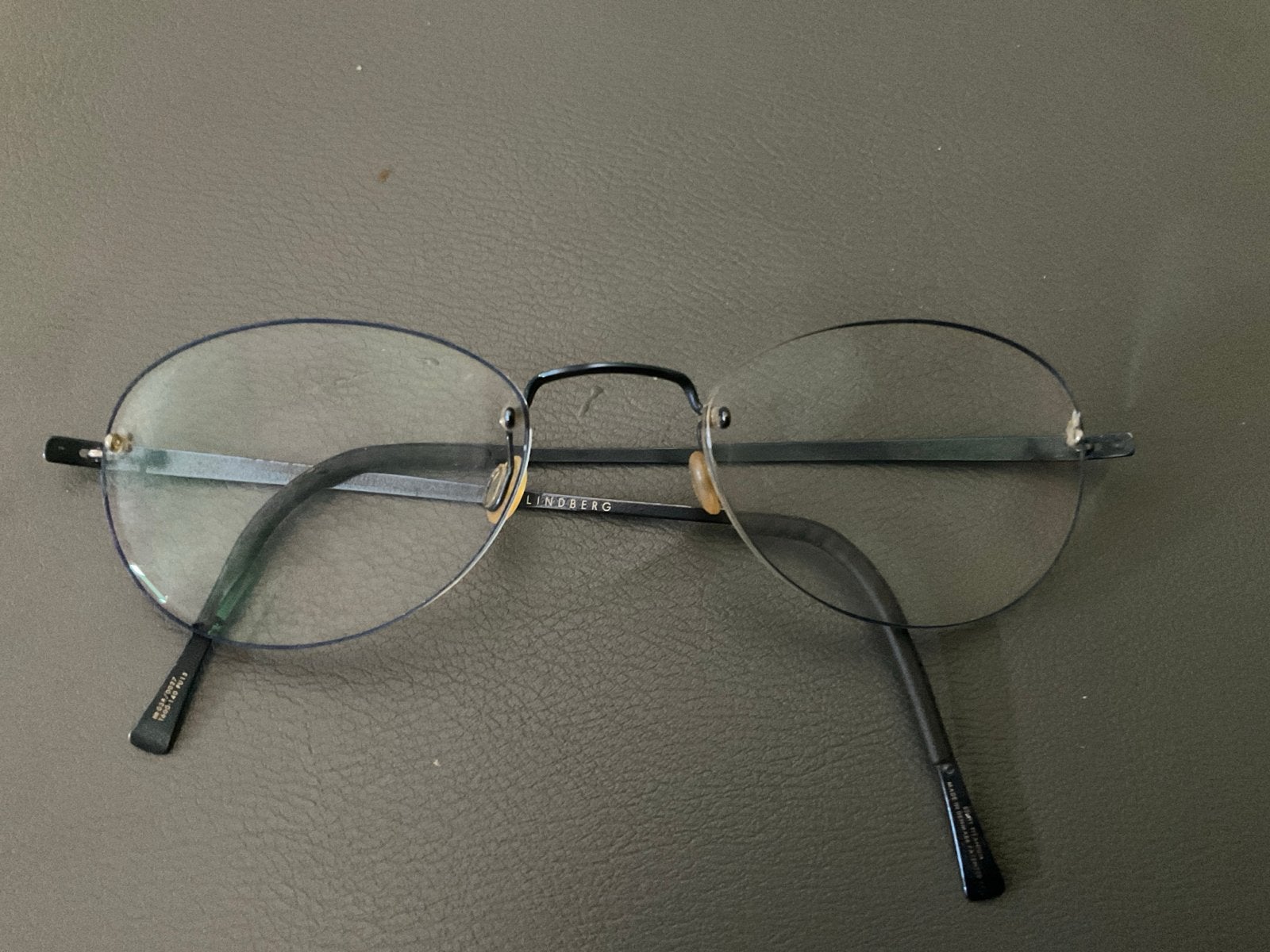 Minimalistische Lindberg bril - Nieuwe glazen nodig, Overige merken, Gebruikt, Blauw, Ophalen of Verzenden