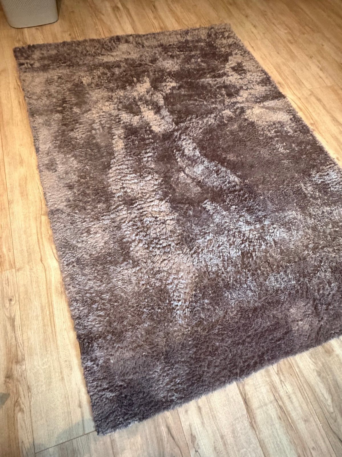Teddy vloerkleed Leen Bakker 230x160 cm bruin/taupe, Ophalen, Gebruikt, Bruin, 150 tot 200 cm