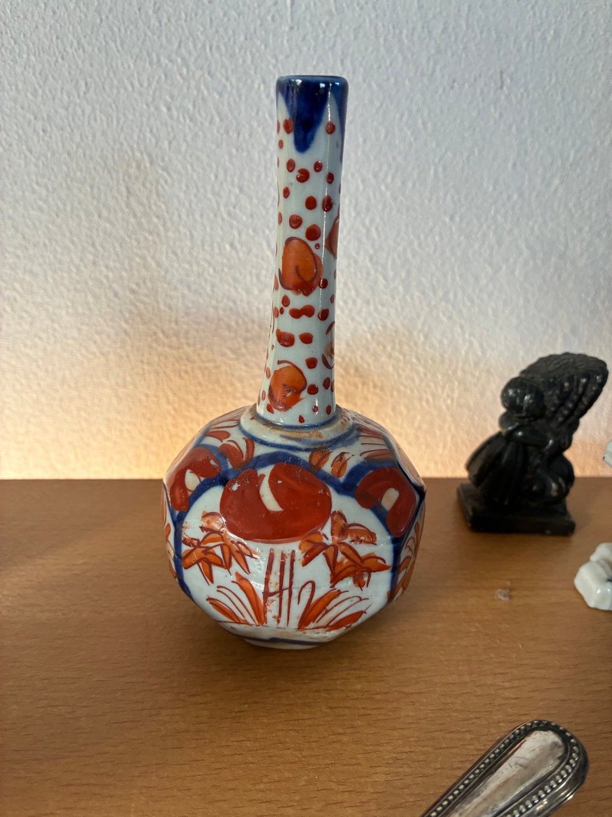 Octogonaal Chinees Imari Pijpvaasje, Ophalen of Verzenden