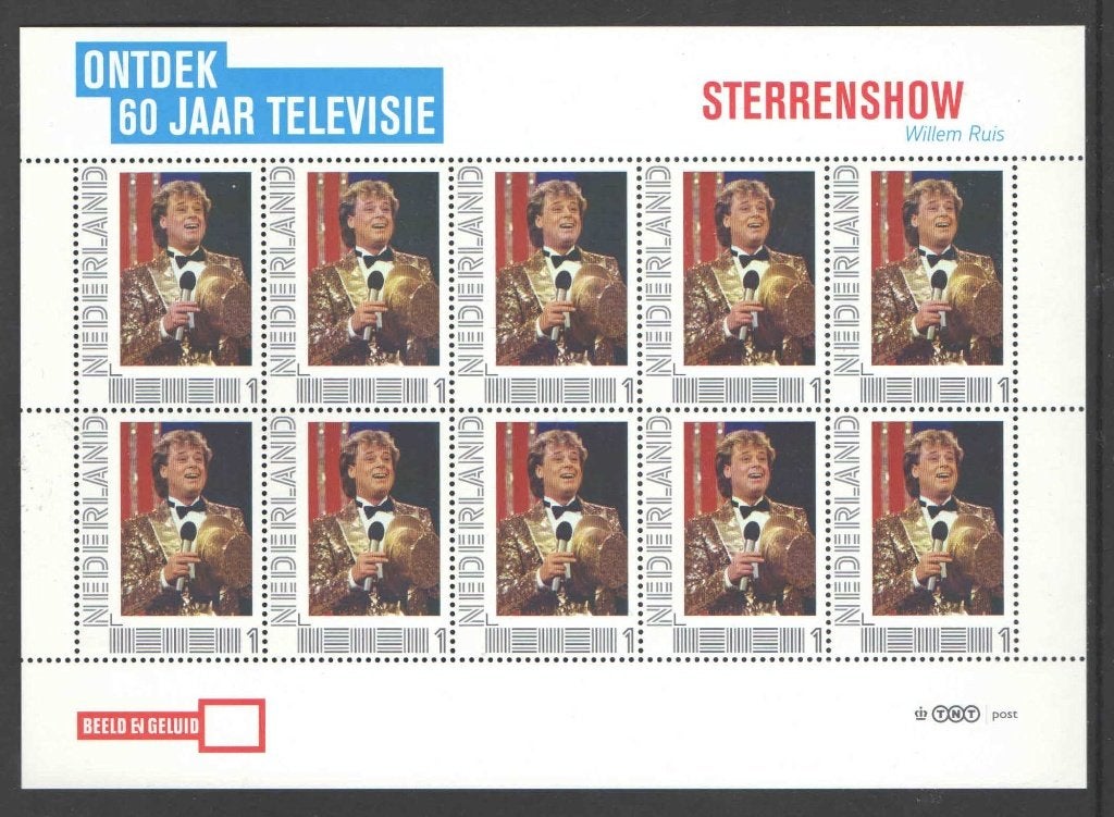 Postzegels Ontdek 60 jaar Televisie: Sterrenshow, Postzegels en Munten, Postzegels | Nederland, Ophalen of Verzenden, Na 1940