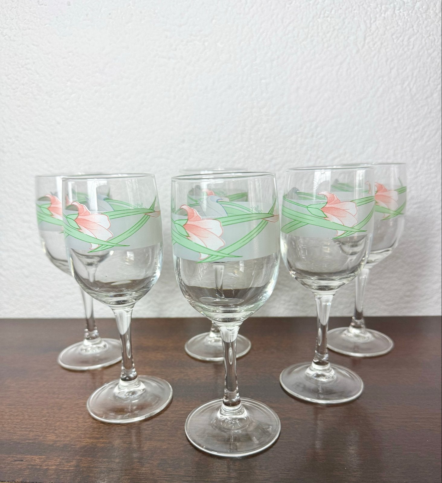 Vintage Palluy Luminarc Wijnglazen - Set van 6, Ophalen of Verzenden