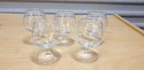 Glazen voor cognac / vieux, 5 stuks, Verzamelen, Ophalen of Verzenden, 'T Olde Gre-j, Info@toldegrej.nl, Endepoelstraat 20f Didam