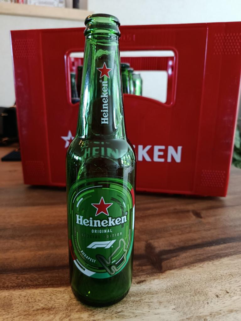Heineken flesje F1 Budapest, Ophalen of Verzenden, Flesje(s), Heineken
