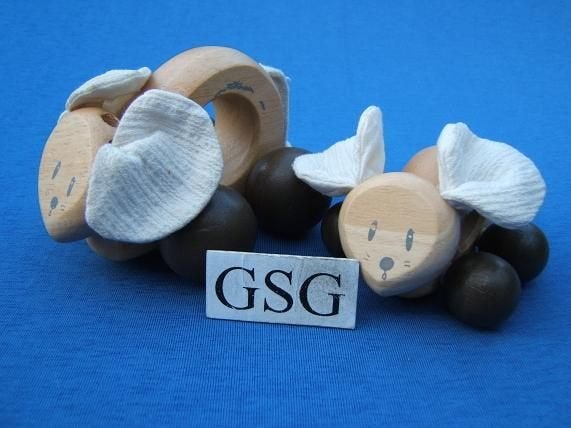 Twee houten muizen nr. 9167-02, Ophalen, Zo goed als nieuw