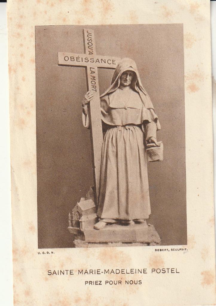 Prentje Heilige Maria Magdalena Postel,, Ophalen of Verzenden, Gebruikt, Kaart of Prent, Christendom | Katholiek
