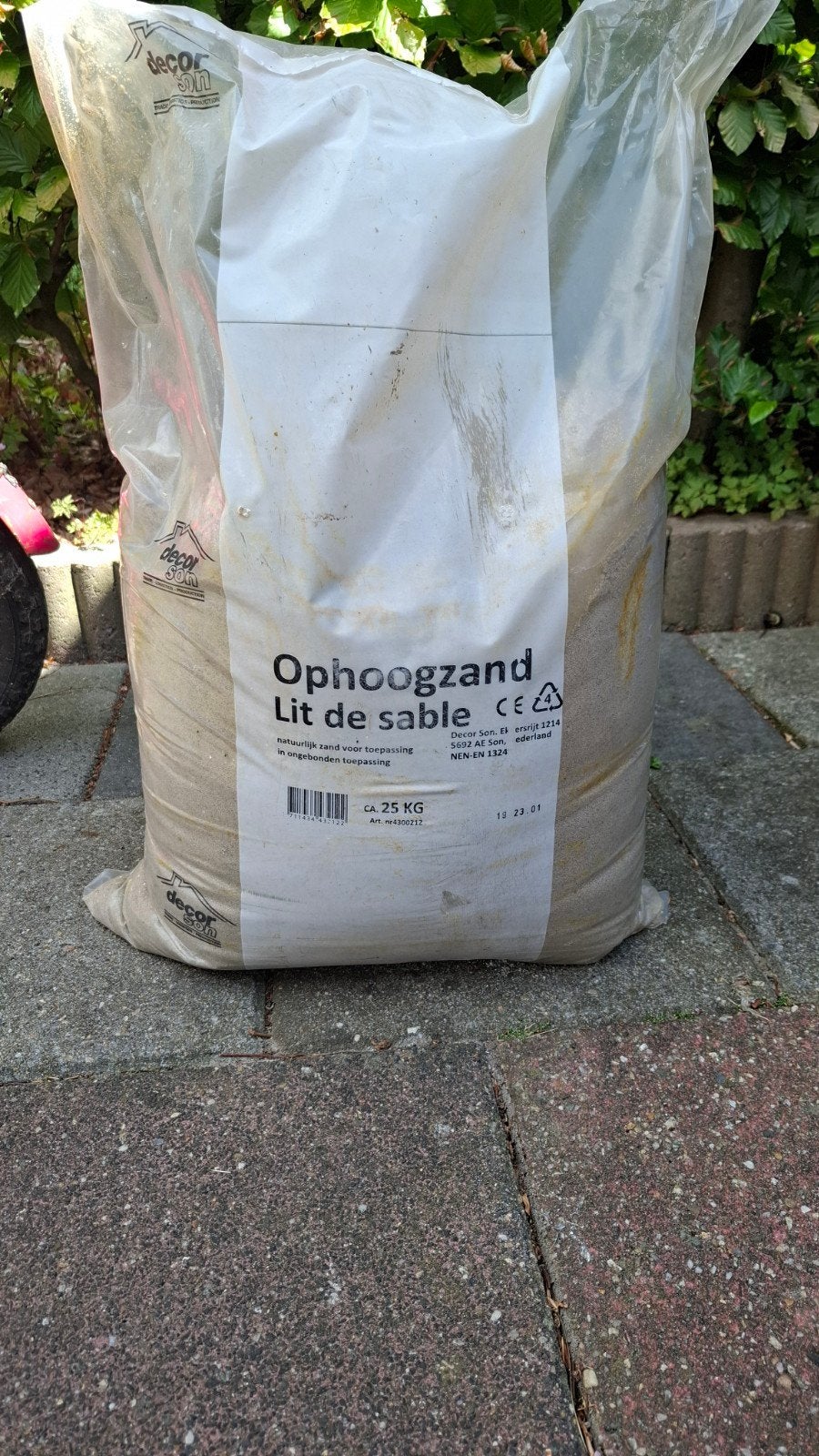 Ophoogzand, Ophalen, Ophoogzand