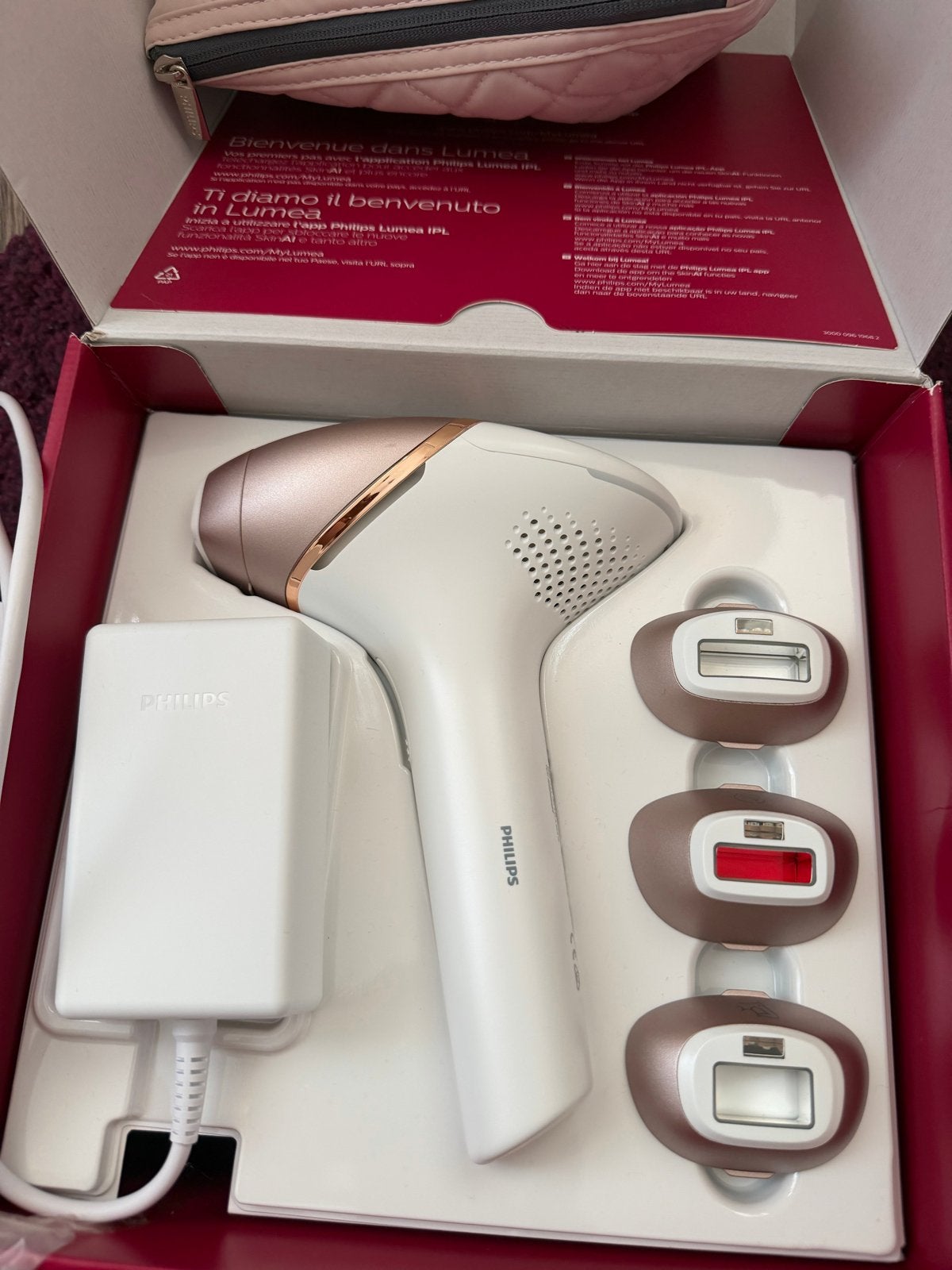 Philips Lumea IPL 9900 4 opzetstukken, Witgoed en Apparatuur, Persoonlijke-verzorgingsapparatuur, Ophalen of Verzenden, Zo goed als nieuw