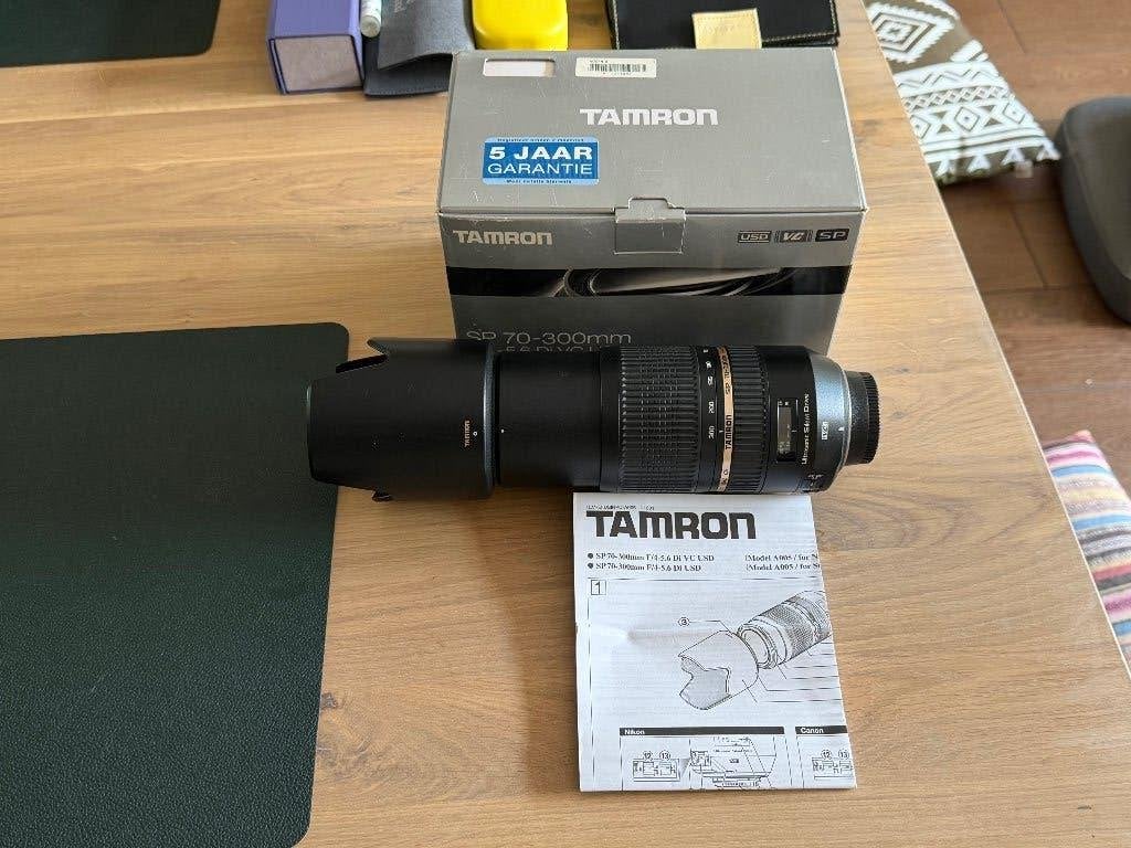 Tamron 70-300mm F/4-5.6 SP Di VC USD Nikon, Audio, Tv en Foto, Fotografie | Lenzen en Objectieven, Handmatige focus, Zo goed als nieuw