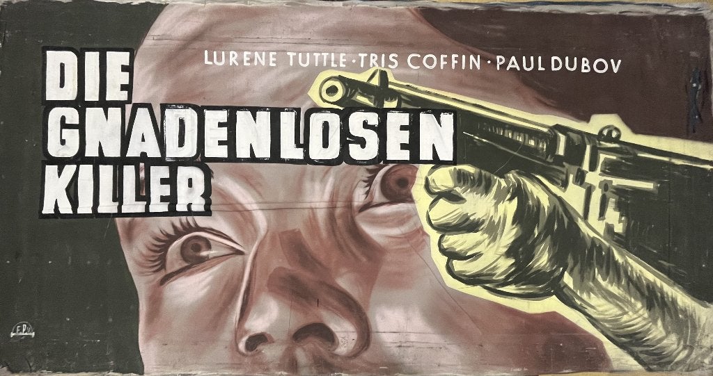 Filmdoek Die Gnadenlosen Killer / Ma Barker bioscoop banner, Ophalen of Verzenden, Gebruikt, Versiering