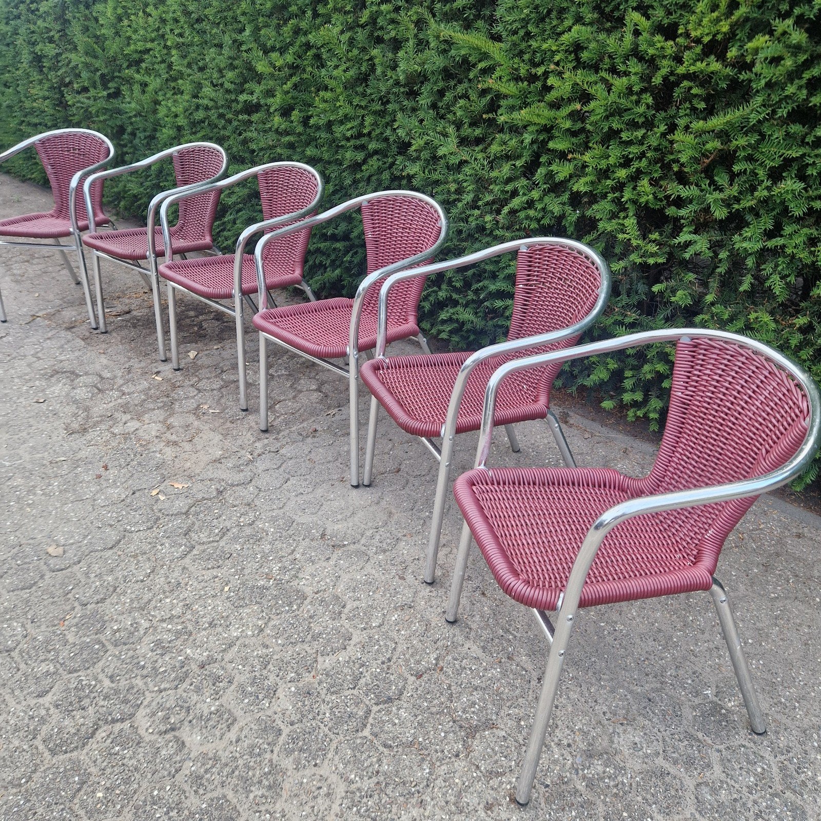 Vintage terrassstoelen, Ophalen of Verzenden, Gebruikt, Aluminium