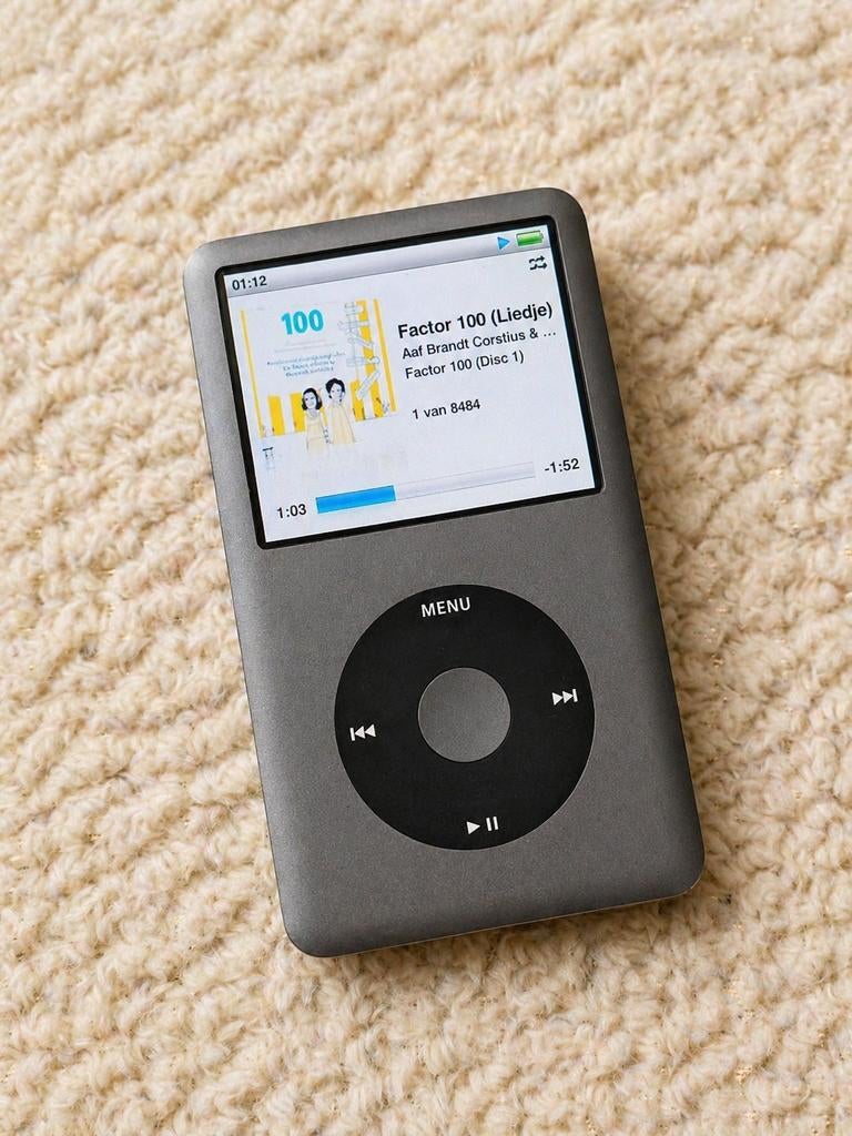 Apple iPod Classic 120GB – Werkt Perfect + Kabel, Audio, Tv en Foto, Mp3-spelers | Apple iPod, 40 GB en meer, Gebruikt, Classic