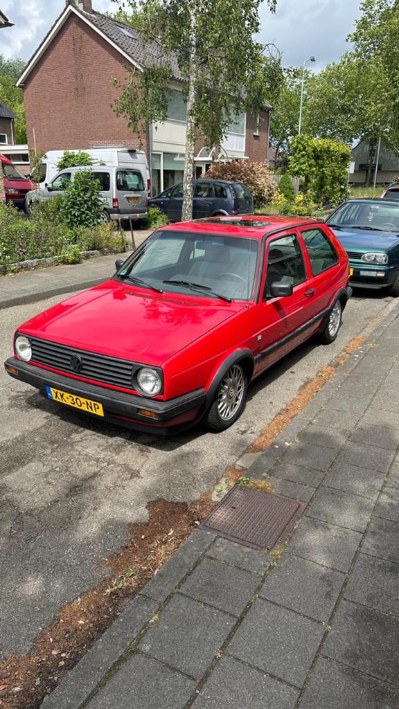 Volkswagen Golf 1.6 51KW U9 1989 Rood, Auto's, Voorwielaandrijving, 4 cilinders, 1200 kg, Handgeschakeld