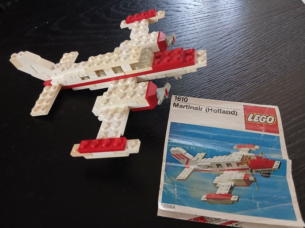 Lego 1610 Martinair vliegtuig + instructieboekje, Ophalen, Lego, Overige typen, Inclusief instructies