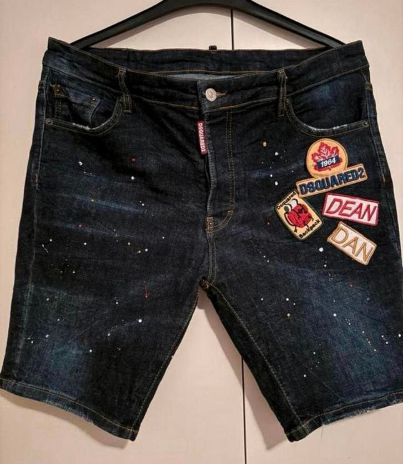 Dsquared2 heren korte spijkerbroek, Ophalen of Verzenden, Zo goed als nieuw, Maat 52/54 (L), Blauw