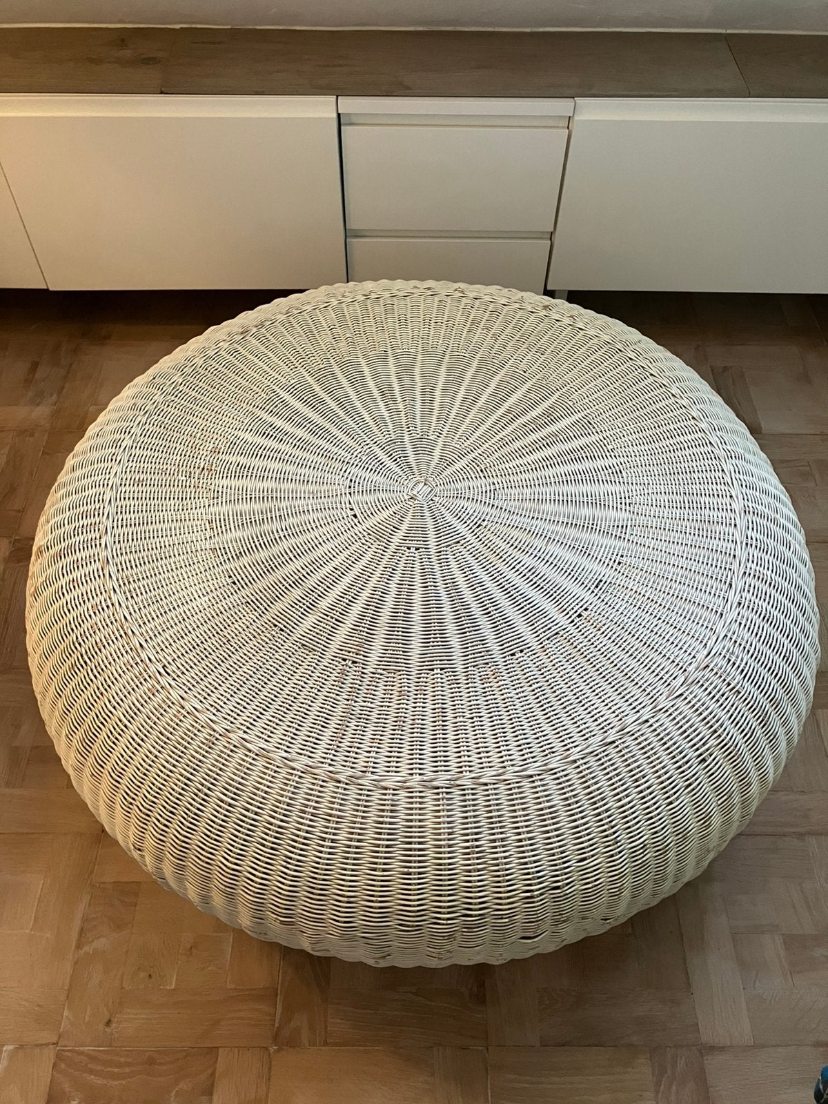 Grote Ibiza rotan hocker, Huis en Inrichting, Ophalen, 100 tot 150 cm, Ibiza style, Rond