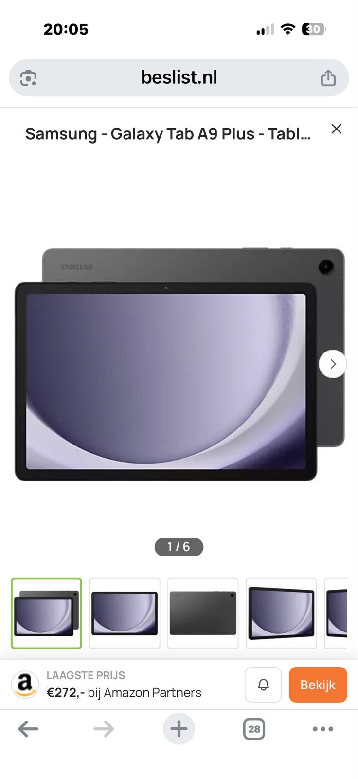 Tabklet Samsung, Ophalen